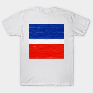 minimalist red, white and blue T-Shirt